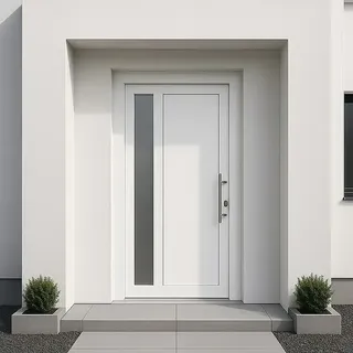 Panto Haustür K 011  (100 x 200 cm, DIN Anschlag: Rechts, Weiß)