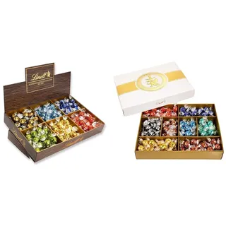 Lindt Schokolade LINDOR Thekendisplay | 1718 g | Ca. 138 LINDOR Kugeln in den Sorten Milch, Dark 70% & Schokolade LINDOR Classic Box |1569g | Ca. 125 LINDOR Kugeln, Sorten: Milch