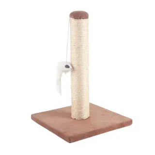 Nobleza - Katzenbaum mit Pfosten-Sisal-Kratze Kätzchen Spielturm mit Hängespielzeug Kleine Katze Kletteraktivitätszentrum, Braun, 25 * 25 * 35cm