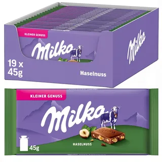 Milka Die Kleine Tafel Haselnuss 19 x 45 g (0,855 kg)