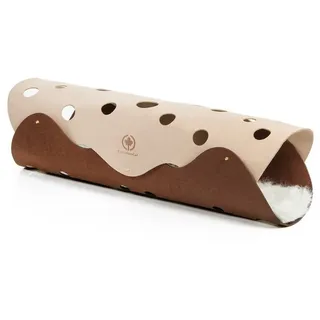 Canadian Cat Company Tier-Beschäftigungsspielzeug Filztunnel XXL, beige/braun, Filz, Spieltunnel mit weicher Kuschelmatte im Inneren ca. 120 cm x 35 cm beige|braun