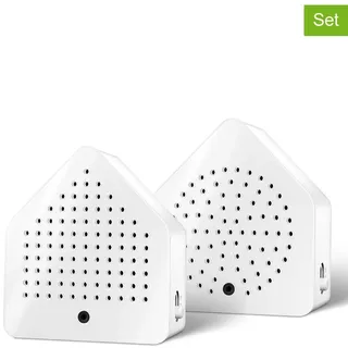 Zwitscherbox 2er-Set: Zirpyboxen in Weiß - (B)7 x (H)7,7 x (T)4 cm