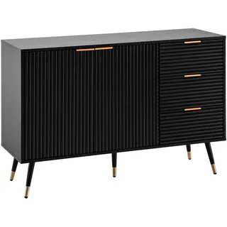 Wohnling WL6.882 Sideboard Schwarz 120 cm x 40 cm x 80 cm