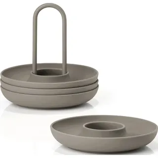 ZONE Denmark Eierbecher mit Halter, Taupe