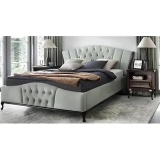 Xlmoebel Schlafzimmer-Set Elegantes Schlafzimmer Set mit edlem Design und praktischem Stauraum, (3tlg Schlafzimmer Set (Bett + 2x Nachttische), Hergestellt in Europa grau