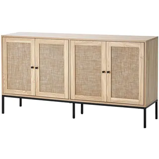 Vevor Rattanschrank Rattankommode mit 4 magnetischen Türen modern