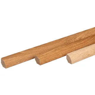 REESE | MASSIVHOLZ Viertelstäbe Abdeckleisten Abschlussleisten Sockelleisten | Eiche LACKIERT | 14x14mm