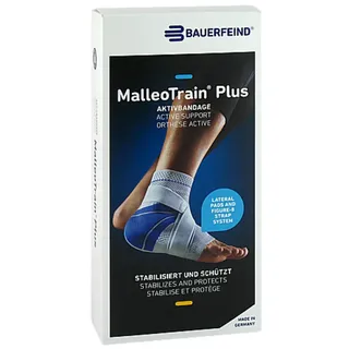 Bauerfeind Malleotrain Plus Größe 4 links titan Srunggelenkbandage