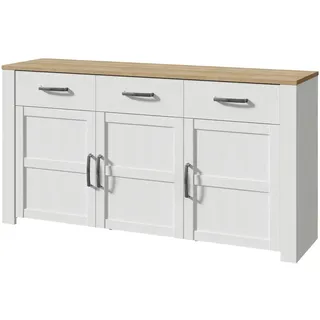 Möbel Kraft Sideboard ¦ weiß ¦ Maße (cm): B: 166 H: 87 T: 42.0