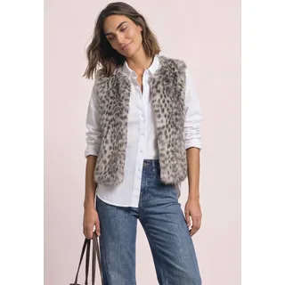 STREET ONE Fake-Fur Weste beige 42