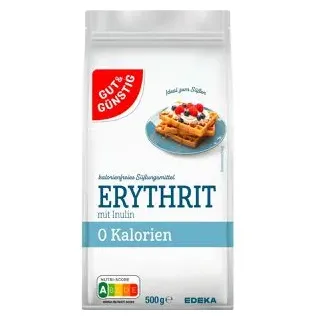 Gut&Günstig Zucker Erythrit, weißer Zucker, lose, Zuckerersatz, 500 g