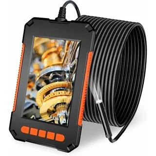 Endoskopkamera, 1080p Hd Endoskopkamera, Rohrinspektionskamera Mit 4,3-zoll-lcd-bildschirm, Ip67 Wasserdicht Mit 2600mah Akku, 10m Halbstarres Kabel.