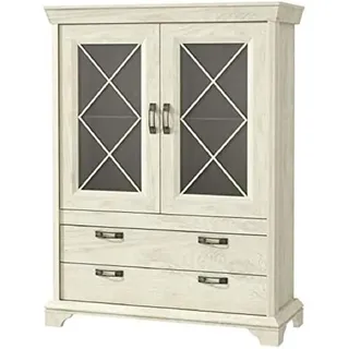 Forte Highboard 123 x 162,3 x 48,2 cm Weiß