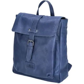 The Skandinavian Brand Damen Leder Rucksack Blau