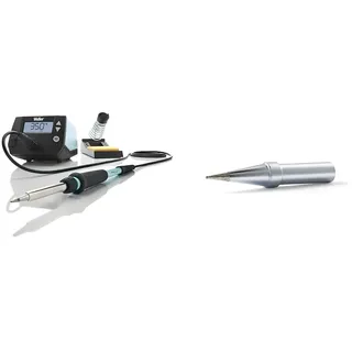 Weller WE 1010 (T0053298699) 70 W/230 V Digital 1-Kanal-Lötstation, Temperaturbereich 100°C – 450°C & ET P (4ETP-1) Lötspitze Rundform zum Weller WE 1010, stumpf Ø 0,8 mm, 1 Stück