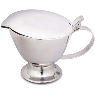 Weis Sauciere mit Deckel 450ml Edelstahl Silber, Maße: 17cm x 12,3cm x 12cm, 15880