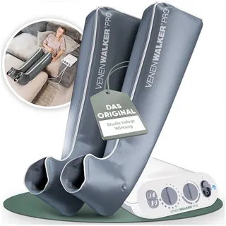 VenenWalker Venentrainer VenenWalkerPro2 Venen-Therapiegerät zur Lymphdrainage, mit professioneller Wechseldrucktechnik & innenliegenden Kammern grau Kurz