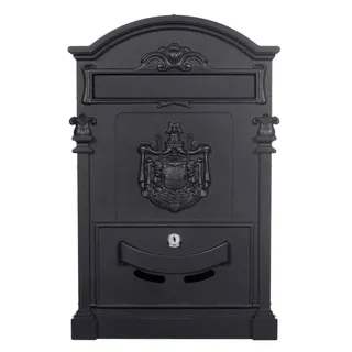 BIRENDY Antiker Briefkasten LB-001-Long Schwarz