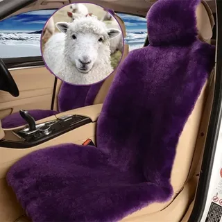 Lammfell Autositzbezug Lammfell Autositz Autositzbezüge Lammfell Sitzbezug Für Auto Lammfell Autositzauflage Fell Autositzbezug Fell Autositzbezüge Fell Vordersitze - Universal (purple,einteilig)