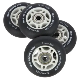 Nils Extreme PESPORT Roller Blade Räder mit Lager ABEC9-4er- Pack Indoor-/Outdoor-Rollschuh-Räder + ABEC-9 (8 Stück) Set
