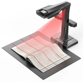 CZUR ET Max 38MP Buchscanner Professioneller Scanner mit Laser Curve Flattening-Tech, Dokumentenscanner, A3-Format, OCR für 180+ Sprachen, 4K HDMI-Ausgang, kompatibel mit Windows/macOS/Linux (38 MP)