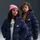 Pufferjacke midnight navy/white XL