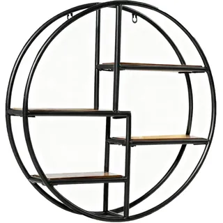 Costway Wandregal 55 x 55 x 11 cm Schwarz