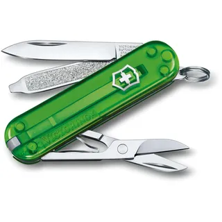 Multitool, Swiss Army Knife, Geschenk, 7 Funktionen, Klinge, Nagelfeile, Grün Transp.