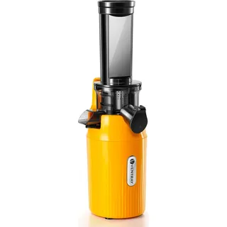 ventray Essential Ginnie Entsafter Slow Juicer mit 60 U/min niedriger Geschwindigkeit,Sonniges Gelb
