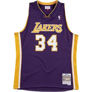 Mitchell & Ness Mitchell & Ness, Herren, Sportshirt, Shaquille O'neal Los Angeles Lakers 199900 Swingman Jersey (M), Violett, M