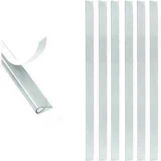 LEO’s - 100 x Klemmschienen selbstklebend Transparent DIN A4 (297 mm) FH 3-4mm für ca. 30 Blatt - Klemmschiene zum Binden von ungelochten Papier Unterlagen & Blattsammlungen - Klemmleiste aus Hart-PVC