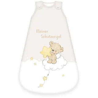 Herding 3385232235 - babybest® Babyschlafsack, Kleiner Schutzengel, Baumwolle, weiß/beige, 70x45cm