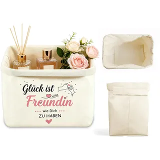 Beste Freundin Geschenke Korb, Bff Geschenke Brotkorb mit Griff, Freundinnen Geschenk, Glück ist Eine Freundin Wie Dich zu Haben, Kleine Auszeit Geschenk für Bestie, Geschenkkorb für Gute Freunde