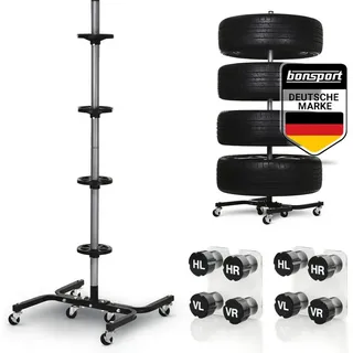 bonsport Felgenbaum fahrbar für 4 Reifen bis 295 mm, belastbar 150 kg, inkl. 8 Reifenmarkierer