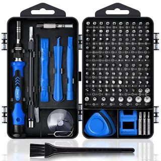 ZINCO Feinmechaniker Schraubendreher Set Mini Werkzeug - 124 in 1 Präzisions Werkzeug Kit Mit 101 Bits für PC Computer Laptop PS5 iPhone iPad Switch Xbox Macbook Uhr Spielzeug Brille Kamera (Blue)