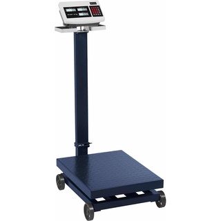 Steinberg Systems Bodenwaage Plattformwaage Paketwaage Industriewaage 600 kg / 100 g LCD mit Rollen