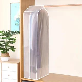 Kleidersäcke Mottensicher Atmungsaktiv, Wasser - und Feuchtigkeitsbeständiges, Durchscheinendes, Mattiertes Material, Vollständig Geschlossener, Dreidimensionaler Staubschutz(Size:Narrow,Color:Extra l