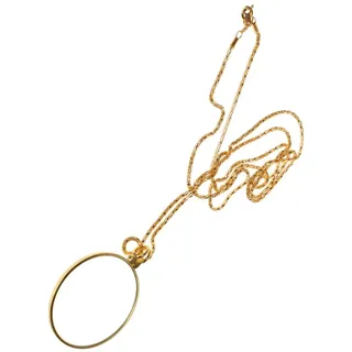 Lupe mit 6-facher Lupe, Anhänger mit goldener Kette, Monokel-Halskette