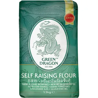 Green Dragon Selbsttreibendes Mehl 1,5kg Mehl mit Backtriebmittel Backpulver
