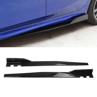 YYRTTDM Auto Seitenschweller für Audi A5 Coupe F5 2016 2017 2018 2019, Seitenrock Flügel Diffusor Anticrash Bodykit, Auto Zubehör,Bright Black