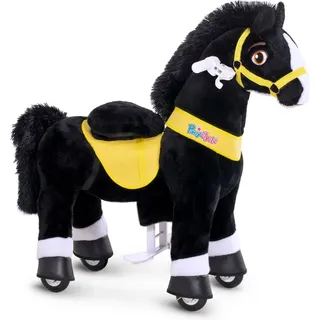 PonyCycle Modell E Reitpferd auf Rollen Reit Einhorn Pferd Reiten Spielzeug - E338 - Schwarz