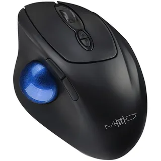 Kabellose Trackball-Maus mit Bluetooth, 7 Tasten, Scrollrad, 1.600 dpi