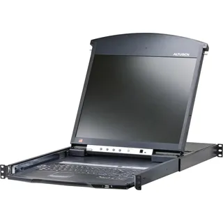 ATEN 16-Port LCD Cat5e 6 KVM over IP Switch Dual Rail German KL1516AiN US) Cat.5