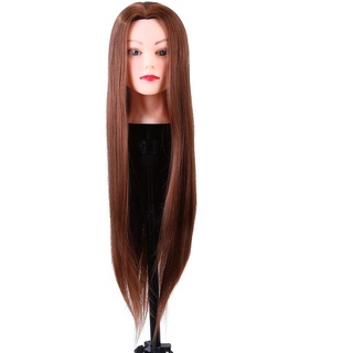 Friseur Trainingsköpfe,24" Friseur Trainingsköpfe für Friseur Haar Übungskopf Schaufensterpuppenkopf aus synthetischen Fasern Friseur-Übungskopf Cosmetology Doll Head (24.5 * 19 * 11 cm)