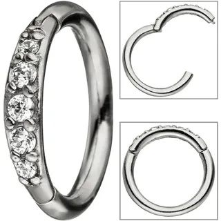 Jobo Segmentring Edelstahl mit Kristallsteinen