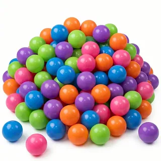 LittleTom 400 Bunte Bälle für Bällebad 5,5cm Babybälle Plastikbälle Baby Spielbälle Pastell