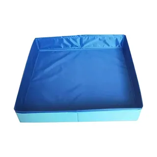 Eoixuqba Faltbar Hundepool, 50×50 cm PVC Eckig Katzenpool, Hundepool Pet Schwimmbecken, Hundebadewanne, Planschbecken Ohne Aufblasen Für Haustiere, Schwimmbecken Für Kleine Hunde Katzen Haustiere