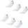 Unisex Kurzsocken 6er Pack Weiß 35-38