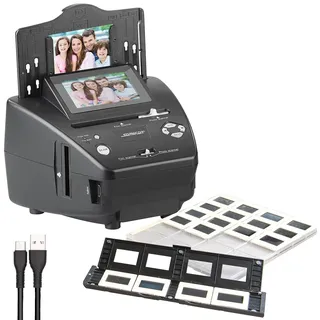 Somikon Diascanner: Foto-, Dia- & Negativscanner mit Display, ganz ohne PC, 2850 DPI, 20MP (Fotoscanner zum digitalisieren, Bildscanner, 3in1)