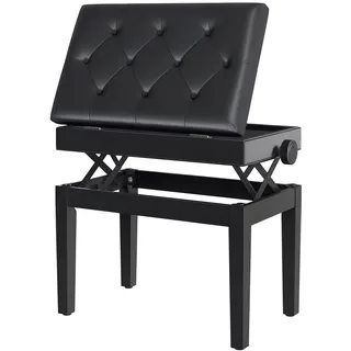 Homcom Klavierhocker Holz Schwarz